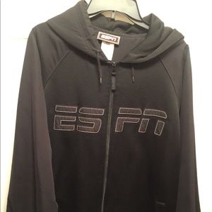 Men’s XL ESPN full zip sweatshirt black